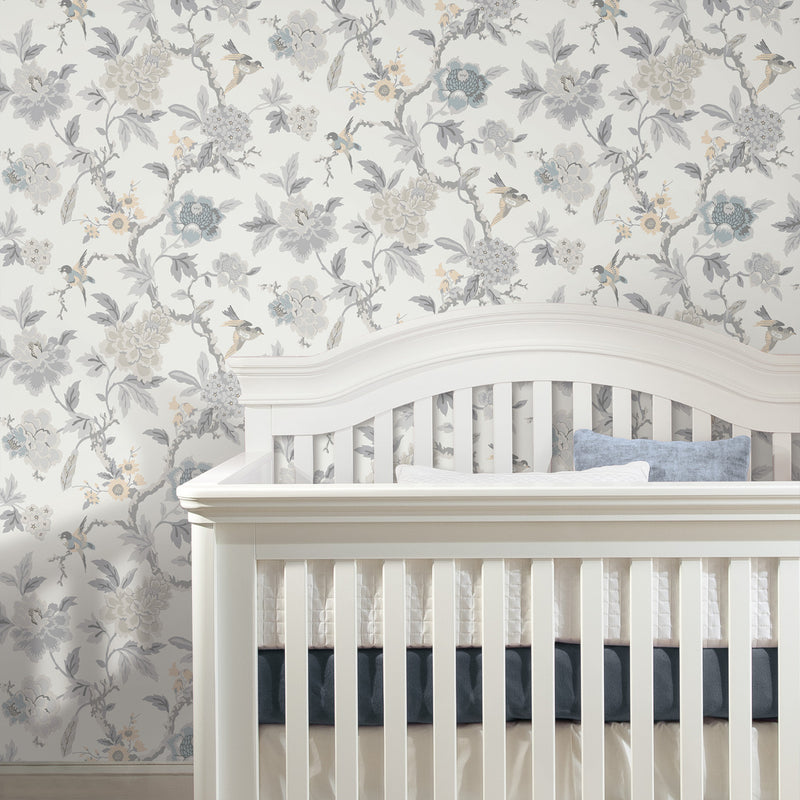 media image for Candid Moments Grey Peel & Stick Wallpaper by RoomMates for York Wallcoverings 25