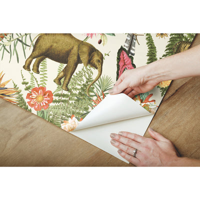 product image for Tropical Zoo Peel & Stick Wallpaper in Green by RoomMates 57