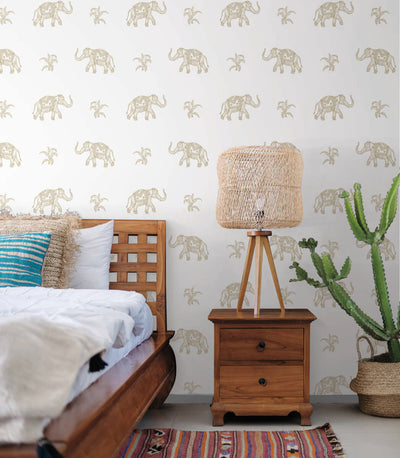 product image for elephant walk peel stick wallpaper in yellow by roommates 6 99