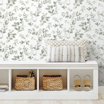 product image for Dancing Leaves Green Peel & Stick Wallpaper by RoomMates for York Wallcoverings 40