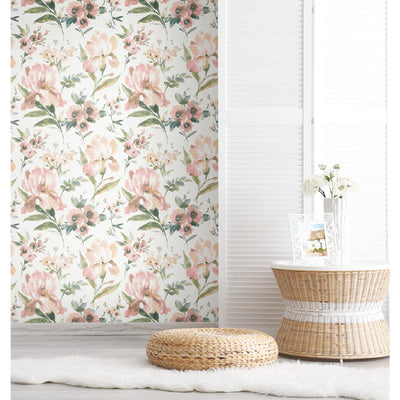 product image for Iris Pink Peel & Stick Wallpaper by RoomMates for York Wallcoverings 13