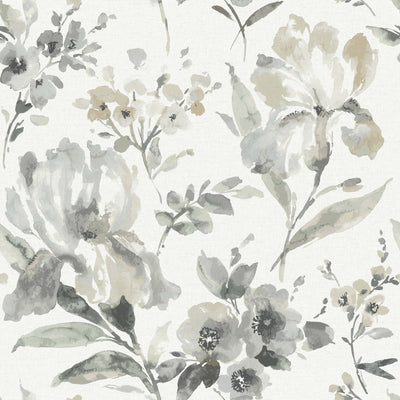 product image of Iris Grey Peel & Stick Wallpaper by RoomMates for York Wallcoverings 534