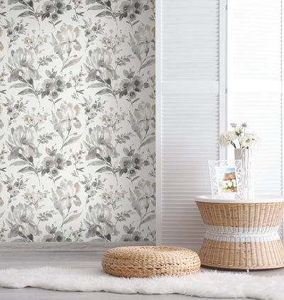 product image for Iris Grey Peel & Stick Wallpaper by RoomMates for York Wallcoverings 22