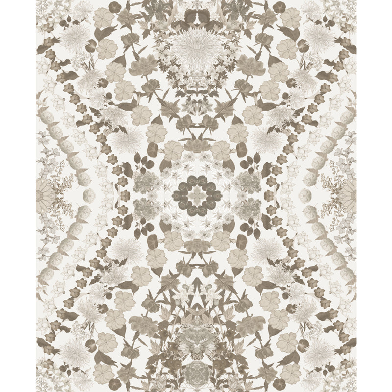 media image for Mr. Kate Dried Flower Kaleidoscope Peel & Stick Wallpaper in Taupe by RoomMates 262