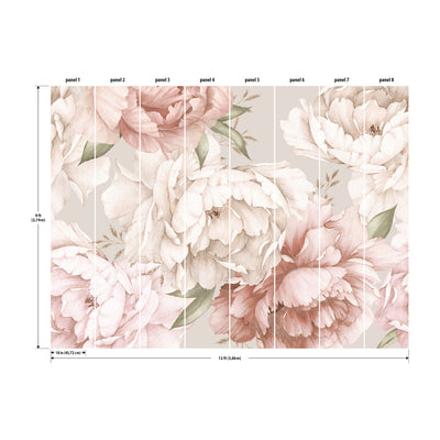 product image for Mr. Kate Watercolor Floral Peel & Stick Wall Mural in Pink by RoomMates 36