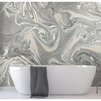 product image for Mr. Kate Acrylic Pour Peel & Stick Wall Mural in Grey by RoomMates 87