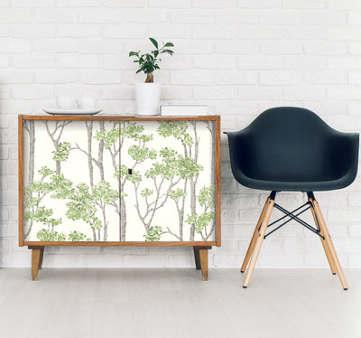 product image for Birch Grove Peel & Stick Wallpaper in Green 22