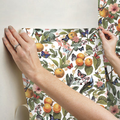 product image for Citrus Peel & Stick Wallpaper in White by RoomMates 77