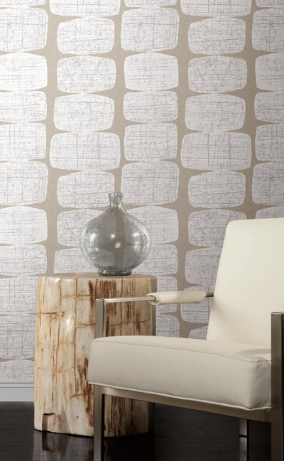 product image for Mid-Century Beads Tan Peel & Stick Wallpaper by RoomMates for York Wallcoverings 1