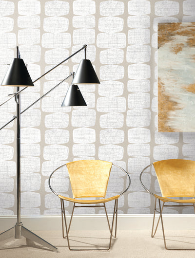 product image for Mid-Century Beads Tan Peel & Stick Wallpaper by RoomMates for York Wallcoverings 63