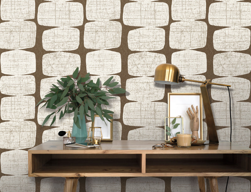 RoomMates Bamboo Peel and Stick Wallpaper Brown