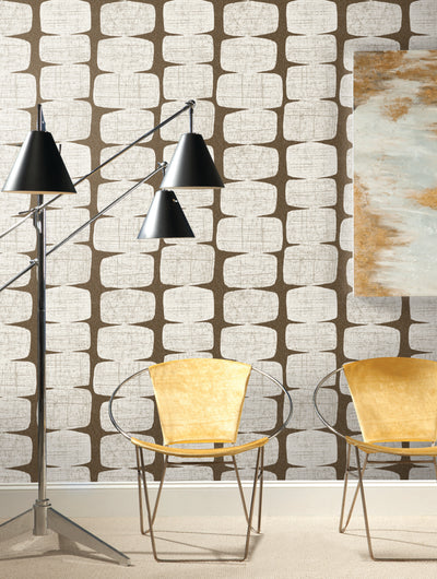 product image for Mid-Century Beads Brown Peel & Stick Wallpaper by RoomMates for York Wallcoverings 79