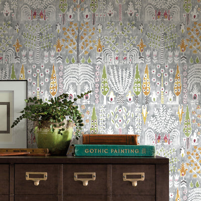 product image for Persian Ikat Grey Peel & Stick Wallpaper by RoomMates for York Wallcoverings 21