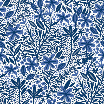 product image of Cat Coquillette Porcelain Garden Peel & Stick Wallpaper in Blue 536