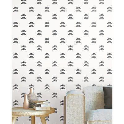 product image for Rose Lindo Half-Moon Black Peel & Stick Wallpaper by York Wallcoverings 42