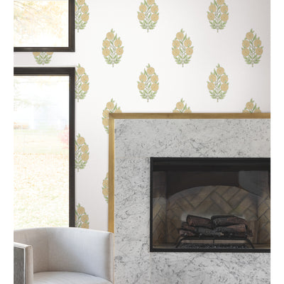 product image for Tamara Day Dutch Floral Peel & Stick Wallpaper in Yellow by RoomMates 77