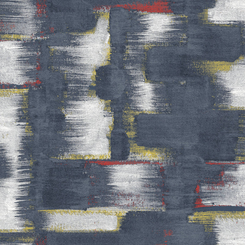 media image for Tamara Day Modern Ikat Peel & Stick Wallpaper in Blue by RoomMates 224