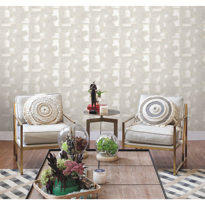 product image for Tamara Day Modern Ikat Peel & Stick Wallpaper in Gray by RoomMates 56