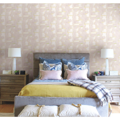 product image for Tamara Day Modern Ikat Peel & Stick Wallpaper in Pink by RoomMates 25