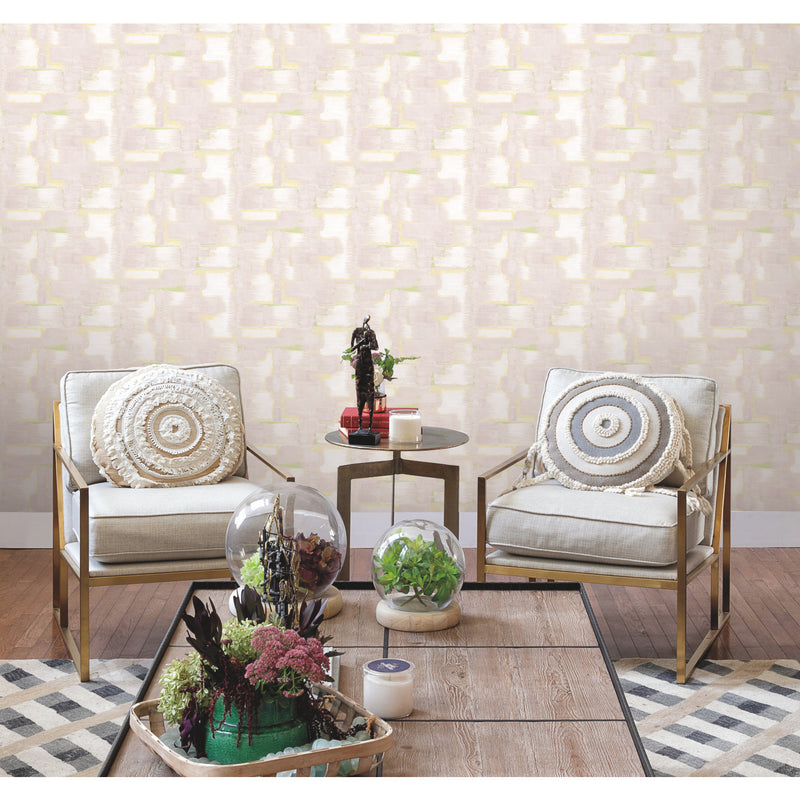 media image for Tamara Day Modern Ikat Peel & Stick Wallpaper in Pink by RoomMates 273