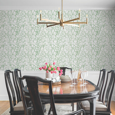 product image for Tamara Day Tropical Signature Peel & Stick Wallpaper in Green by RoomMates 56