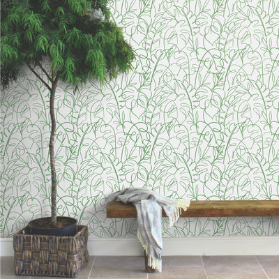 product image for Tamara Day Tropical Signature Peel & Stick Wallpaper in Green by RoomMates 89