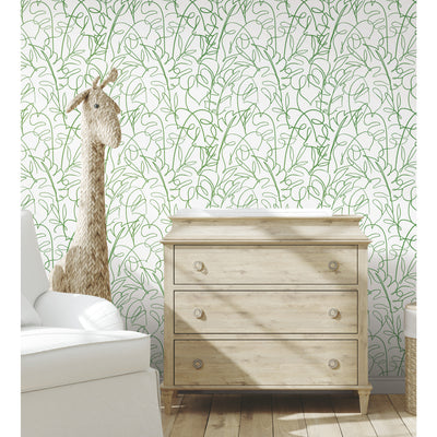 product image for Tamara Day Tropical Signature Peel & Stick Wallpaper in Green by RoomMates 69