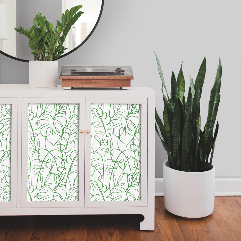 media image for Tamara Day Tropical Signature Peel & Stick Wallpaper in Green by RoomMates 226