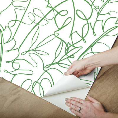 product image for Tamara Day Tropical Signature Peel & Stick Wallpaper in Green by RoomMates 85