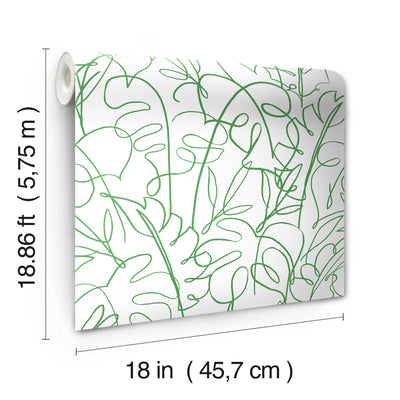 product image for Tamara Day Tropical Signature Peel & Stick Wallpaper in Green by RoomMates 14