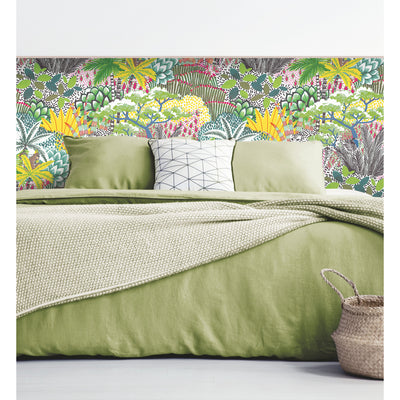 product image for Tamara Day Jungle Vibe Peel & Stick Wallpaper in Yellow by RoomMates 58