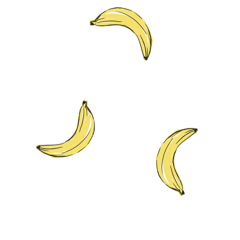 media image for Mr. Kate Banana Print Peel & Stick Wallpaper in Yellow by RoomMates 225