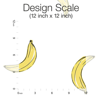 product image for Mr. Kate Banana Print Peel & Stick Wallpaper in Yellow by RoomMates 27