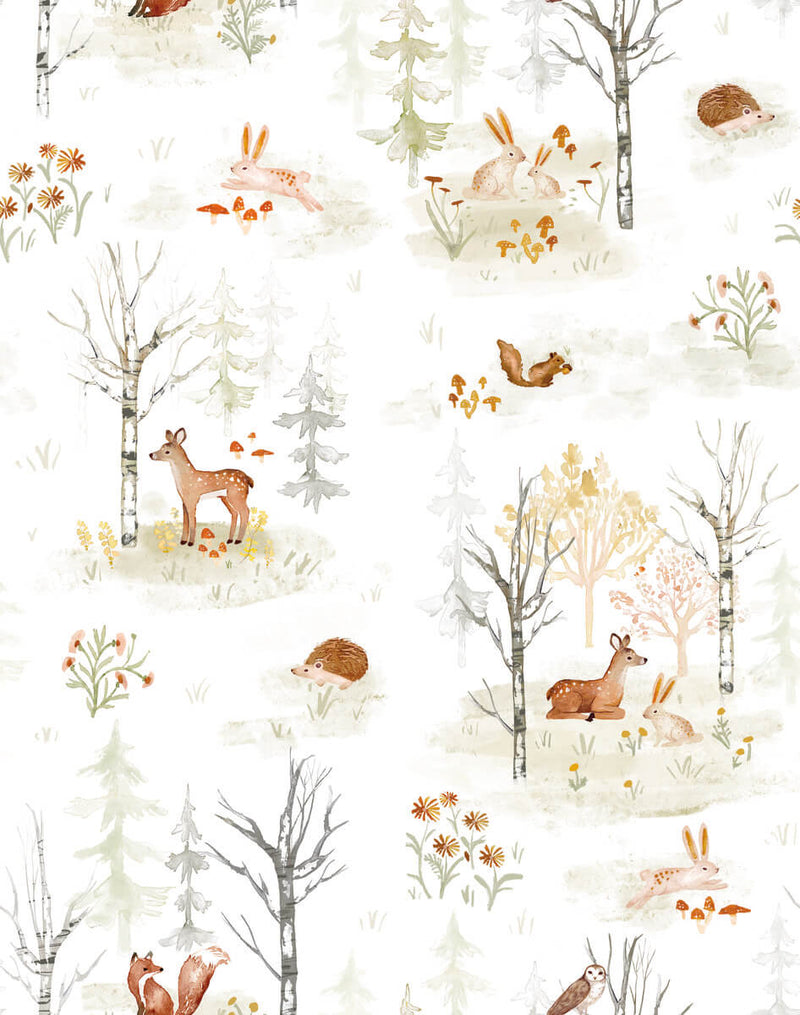 media image for Clara Jean Woodland Scene Wallpaper in Neutral 210