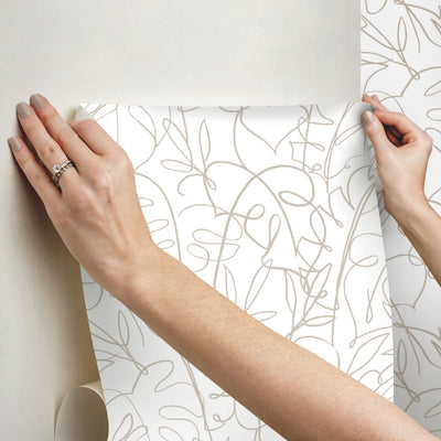 product image for Tamara Day Tropical Signature Peel & Stick Wallpaper in Natural by RoomMates 24