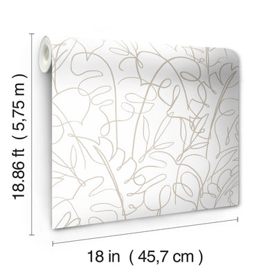 product image for Tamara Day Tropical Signature Peel & Stick Wallpaper in Natural by RoomMates 95