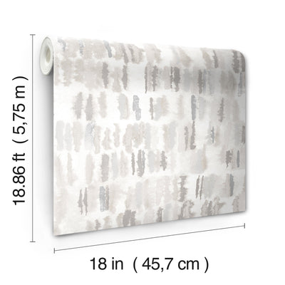 product image for Tamara Day Watercolor Fountain Peel & Stick Wallpaper in Neutral by RoomMates 61