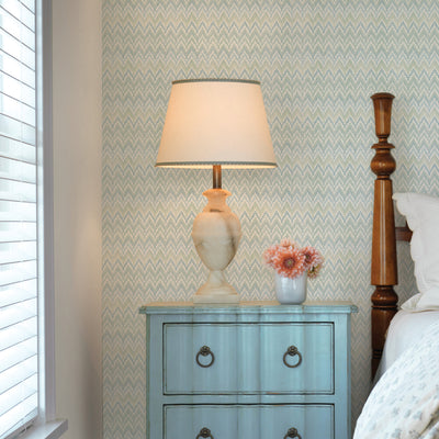 product image for Waverly Heartbeat Peel & Stick Wallpaper in Green/Blue by RoomMates 14