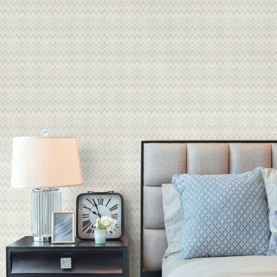 product image for Waverly Heartbeat Peel & Stick Wallpaper in Neutral by RoomMates 31