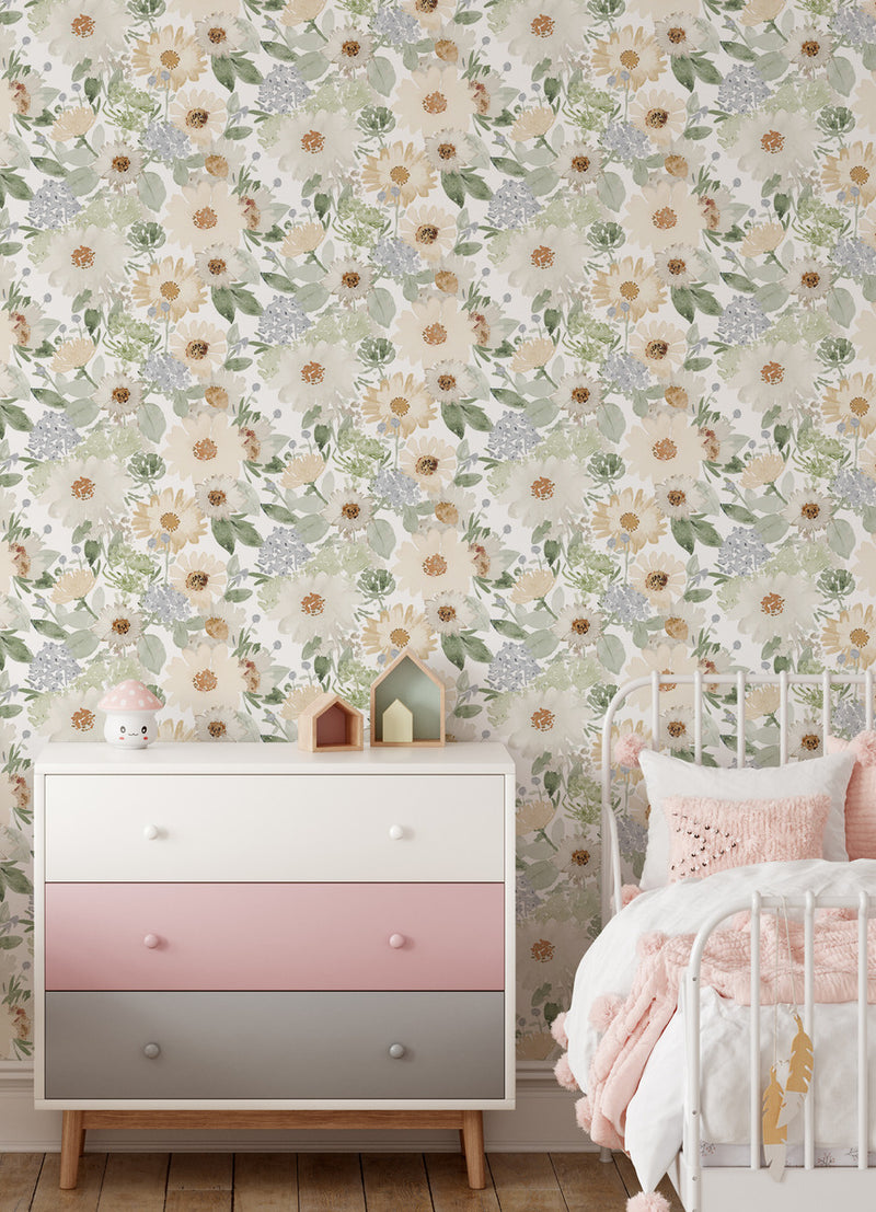 media image for Southern Charm Peel & Stick Wallpaper in Neutral/Jade 225