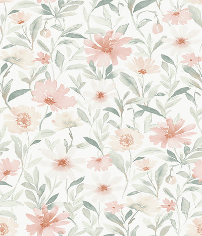 product image of Flower Market Peel & Stick Wallpaper in Pink/Jade 576