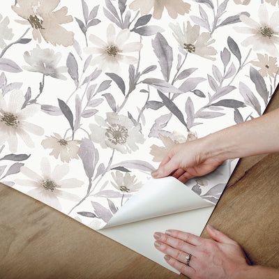 product image for Flower Market Peel & Stick Wallpaper in Neutral 93