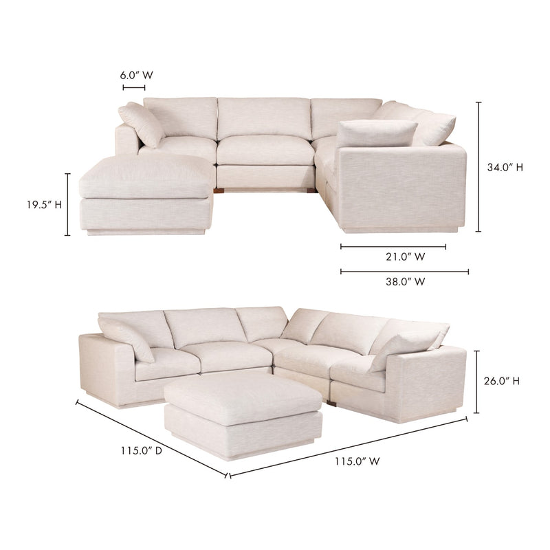 media image for Justin Signature Modular Sectional Taupe 8 248