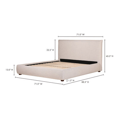 product image for Luzon Queen Bed Light Grey 17 15