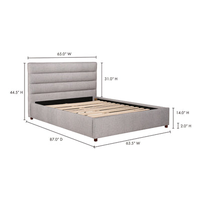 product image for Takio Queen Bed Light Grey 14 51