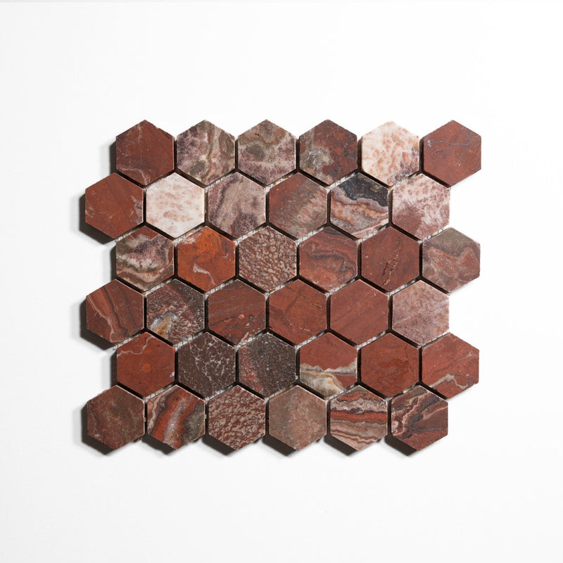 media image for 2 Inch Hexagon Mosaic Tile Sample 21