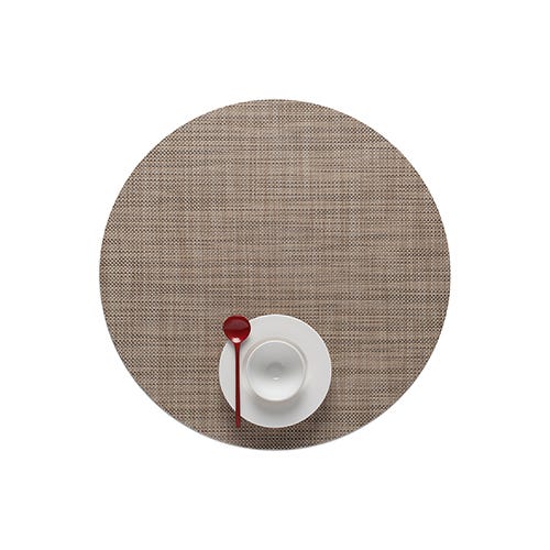 media image for mini basketweave round placemat by chilewich 100408 002 14 238