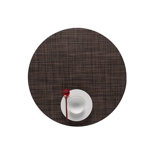 media image for mini basketweave round placemat by chilewich 100408 002 7 217