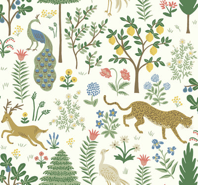 product image for Menagerie Wallpaper in White/Brown from the Rifle Paper Co. 2nd Edition by York Wallcoverings 90