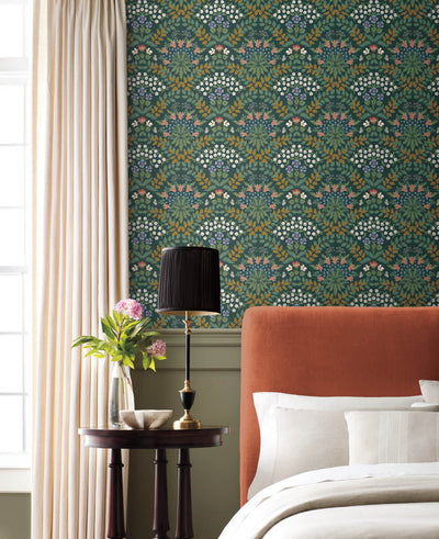 product image for Bramble Wallpaper in Emerald from the Rifle Paper Co. 2nd Edition by York Wallcoverings 42